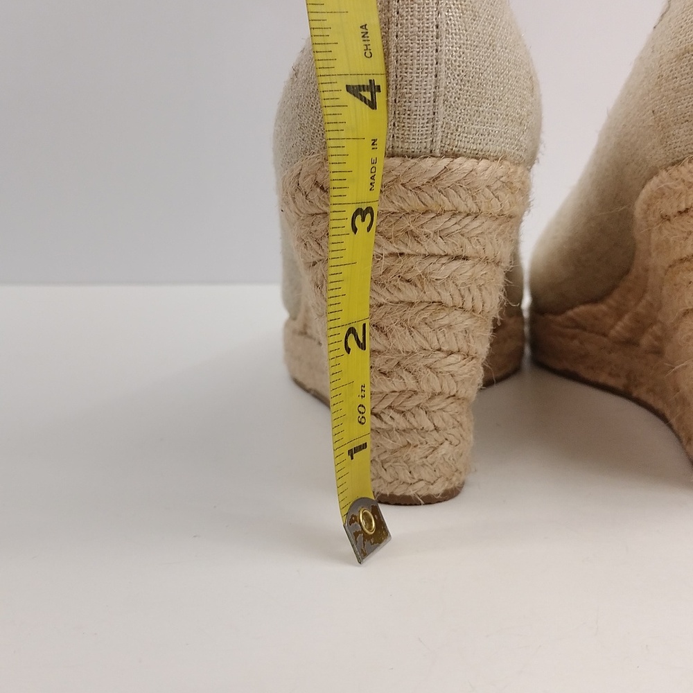 J. Crew Seville Espadrille Wedges In Metallic Canvas - Picture 8 of 11